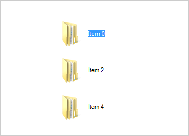 Edit items within the viewed list much the same way editing occurs in Windows Explorer.