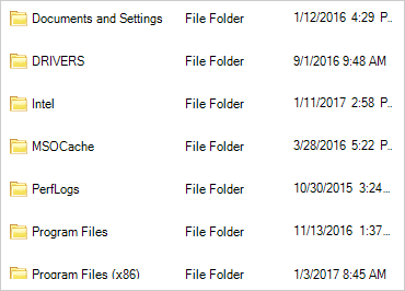 List folder or files in a directory much the same way Windows Explorer does.