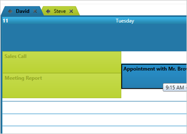 View multiple resource calendars in a single view.