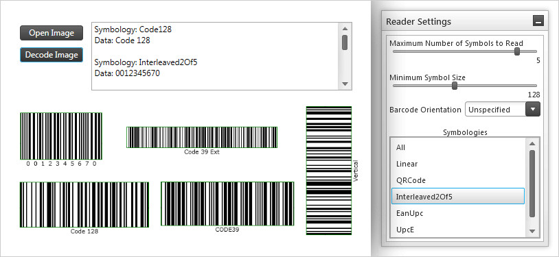 Adjust Reader settings to optimize the scanning of barcodes