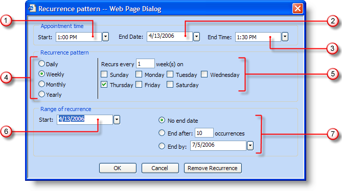 WebSchedule Using the Recurrence Pattern Dialog 01.png