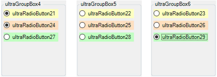 WinRadioButtonGroupManager での WinRadioButtons は水平方向にグループ化されます