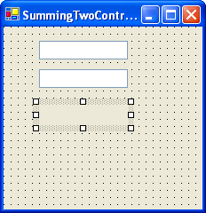 WinCalcManager Summing Two Controls at Design Time 01.png