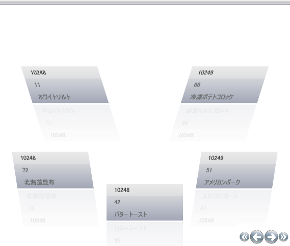 xamDataPresenter のパスで項目の傾斜 X 効果を変更