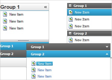 Set the view style to ListBox, ToolBox, VisualStudio2005Toolbox, OutlookNavigationPane or ExplorerBar.