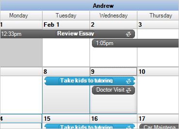 Set the data source for two-way databinding support using the WinCalendarInfo component.